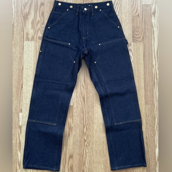 Carhartt | NEW Denim Logger Jeans Reinforced Knees Double Front Suspender Button - Picture 1 of 9
